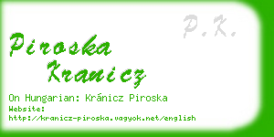 piroska kranicz business card